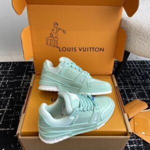 Louis Vuitton Lv Trainer Mint Green Double Box Premium Shoes